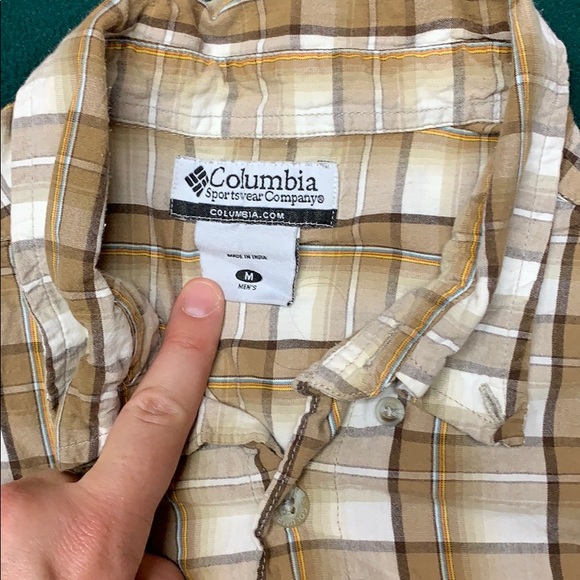 Columbia plaid button down shirt M - Picture 3 of 5